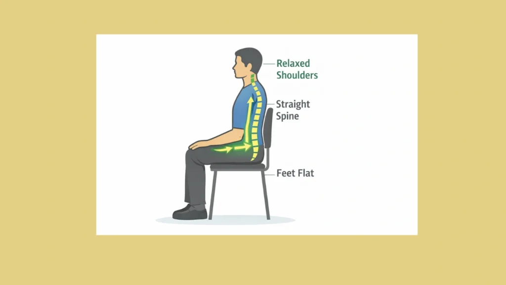 best sitting posture for blood sugar.